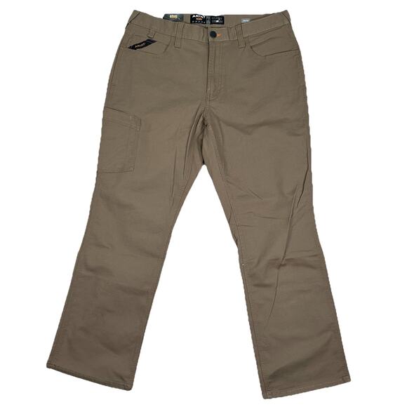 Ariat Rebar M4 DuraStretch Lightweight Work Pants Khaki Relaxed Fit Size 34x30 - Picture 1 of 15